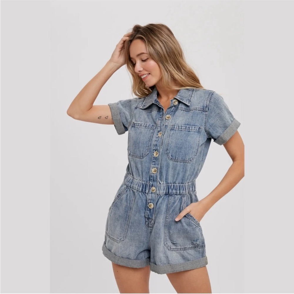 Bluivy Light Blue Denim Top